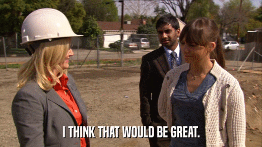 I THINK THAT WOULD BE GREAT.  