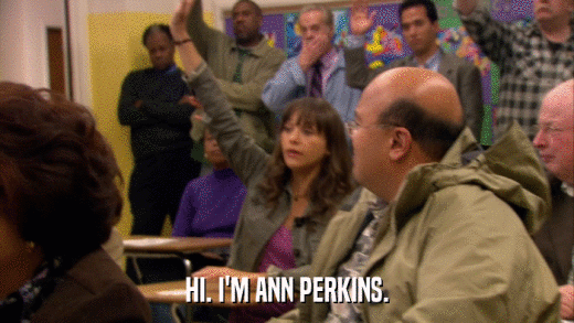 HI. I'M ANN PERKINS.  