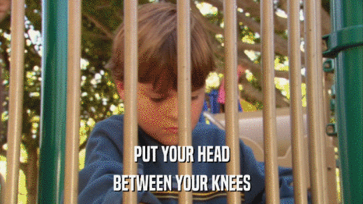 PUT YOUR HEAD BETWEEN YOUR KNEES 