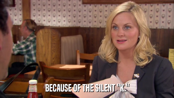 BECAUSE OF THE SILENT 