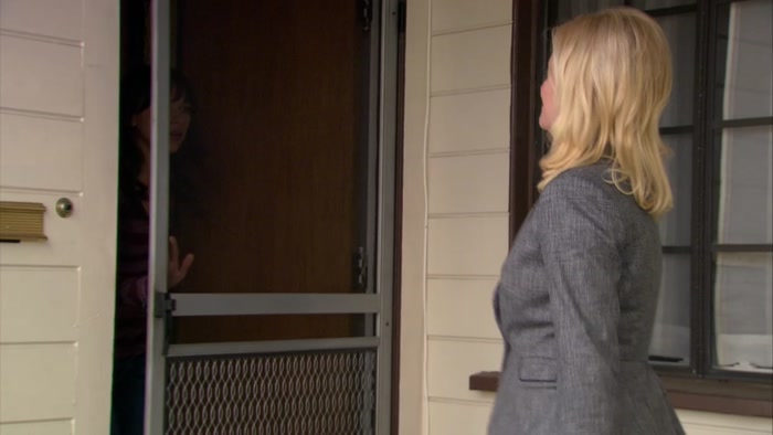 - HEY, LESLIE. - HEY! YOU'RE HOME. 