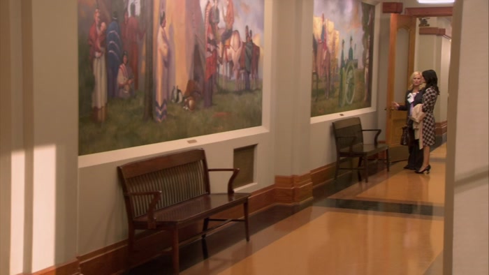 SO THERE ARE 10 MURALS HERE IN THIS HALLWAY. 