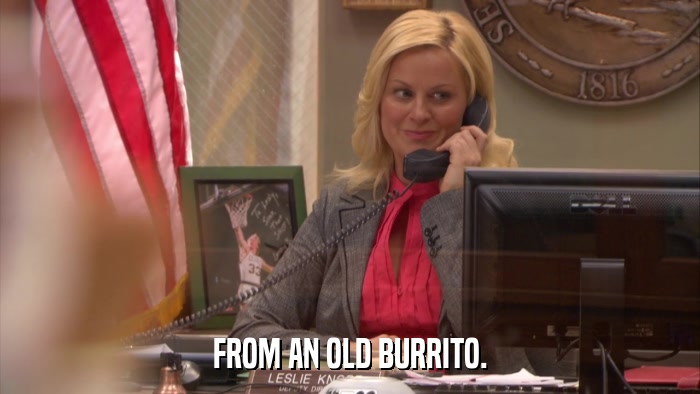 FROM AN OLD BURRITO.  