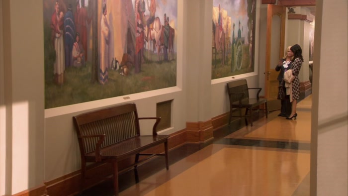 SO THERE ARE 10 MURALS HERE IN THIS HALLWAY. 