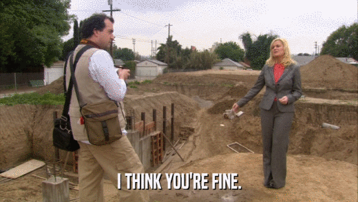 I THINK YOU'RE FINE.  