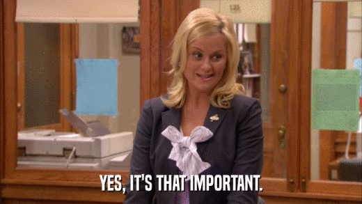 YES, IT'S THAT IMPORTANT.  