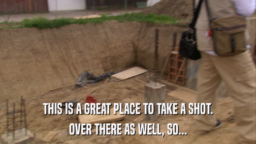 THIS IS A GREAT PLACE TO TAKE A SHOT. OVER THERE AS WELL, SO... 