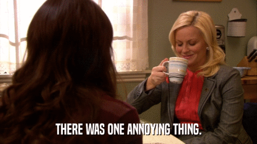 THERE WAS ONE ANNOYING THING.  