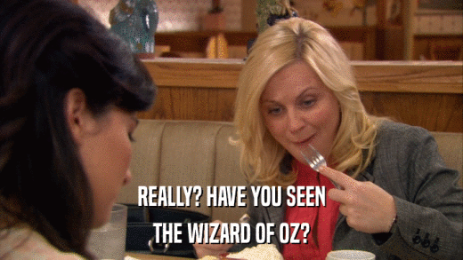 REALLY? HAVE YOU SEEN THE WIZARD OF OZ? 