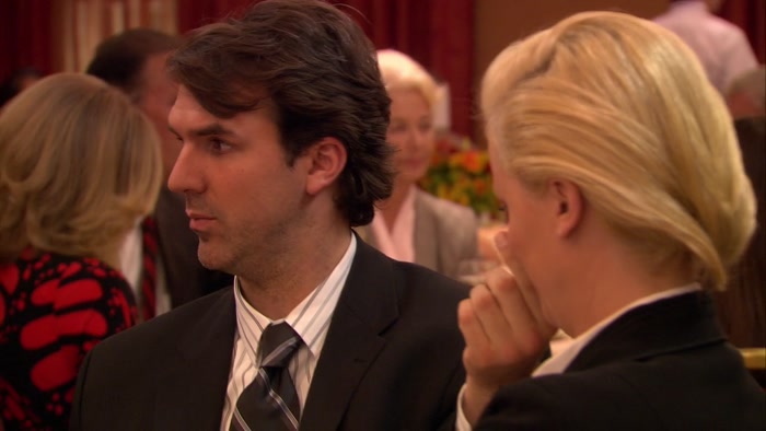 OH, I'M PAWNEE ZONING BOARD MEMBER JANINE RESTREPO. 