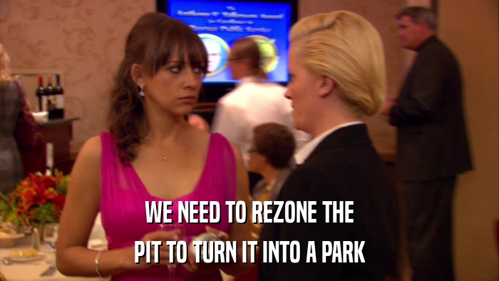 WE NEED TO REZONE THE PIT TO TURN IT INTO A PARK 