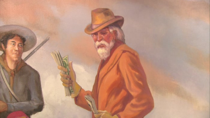 HE WAS A PIONEER WHO WAS KILLED BY A TRIBE OF WAMAPOKE INDIANS, 