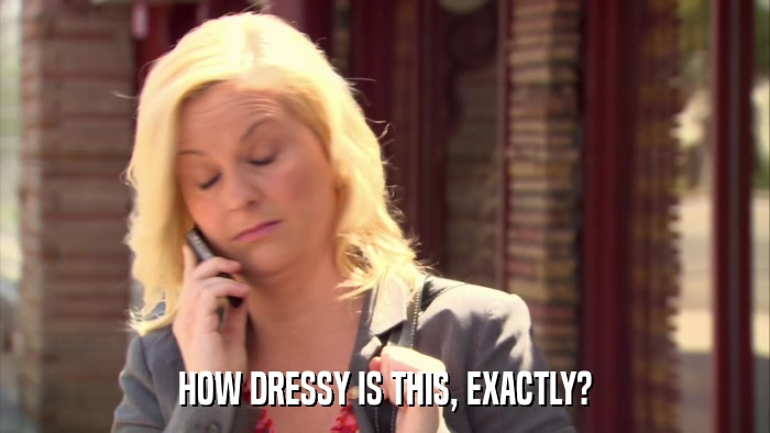 HOW DRESSY IS THIS, EXACTLY?  