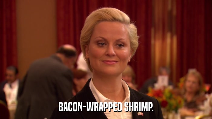 BACON-WRAPPED SHRIMP.  