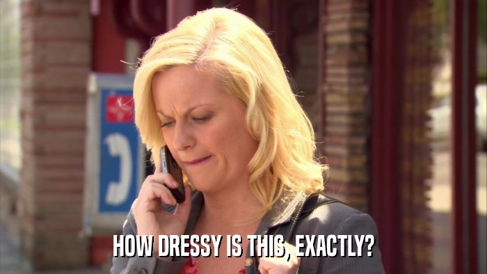 HOW DRESSY IS THIS, EXACTLY?  