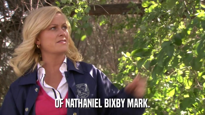 OF NATHANIEL BIXBY MARK.  