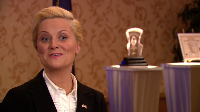 WHEN I AM THE FIRST FEMALE MAYOR OF PAWNEE. 
