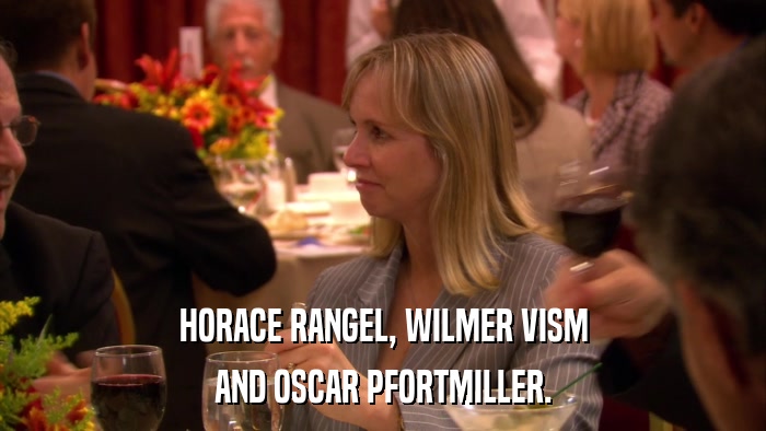 HORACE RANGEL, WILMER VISM AND OSCAR PFORTMILLER. 