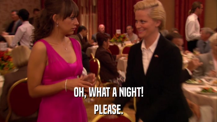 OH, WHAT A NIGHT! PLEASE. 