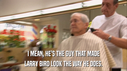 I MEAN, HE'S THE GUY THAT MADE LARRY BIRD LOOK THE WAY HE DOES. 