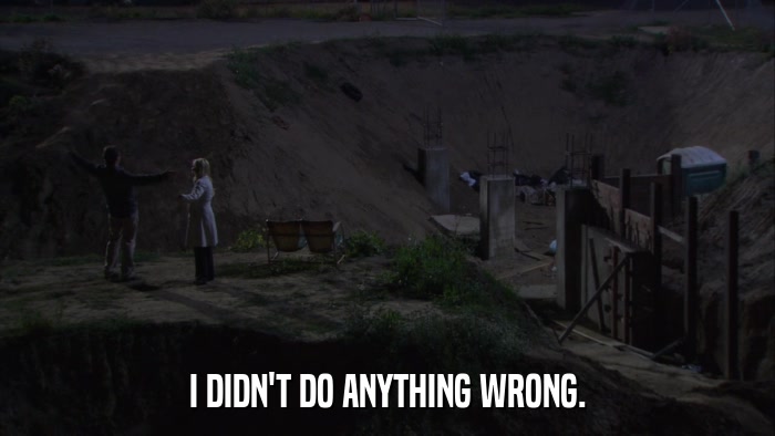 I DIDN'T DO ANYTHING WRONG.  