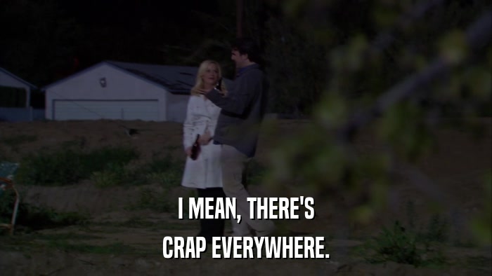 I MEAN, THERE'S CRAP EVERYWHERE. 