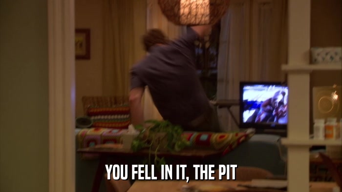 YOU FELL IN IT, THE PIT  