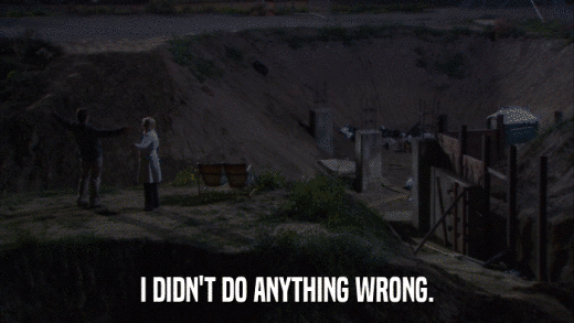 I DIDN'T DO ANYTHING WRONG.  
