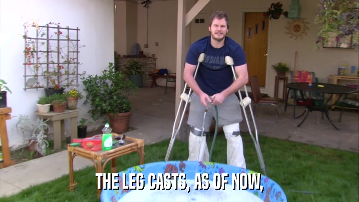 THE LEG CASTS, AS OF NOW,  
