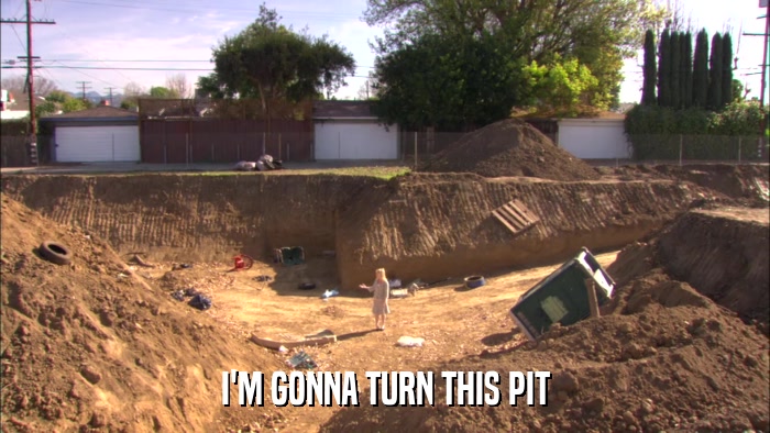 I'M GONNA TURN THIS PIT  