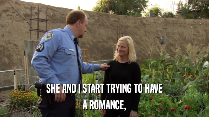 SHE AND I START TRYING TO HAVE A ROMANCE, 