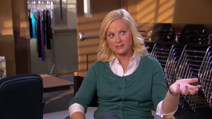 WE ALSO FIND LESLIE INTERESTED IN A NEW GUY. 