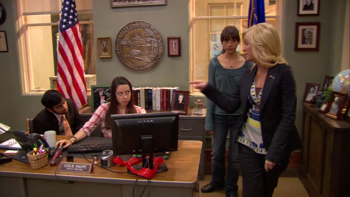 APRIL, WE'RE LEAVING YOU IN CHARGE, AND IT'S BECAUSE YOU'RE A WOMAN. 