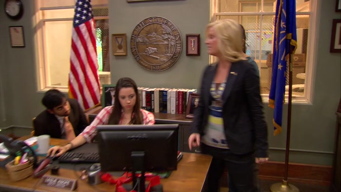 APRIL, WE'RE LEAVING YOU IN CHARGE, AND IT'S BECAUSE YOU'RE A WOMAN. 