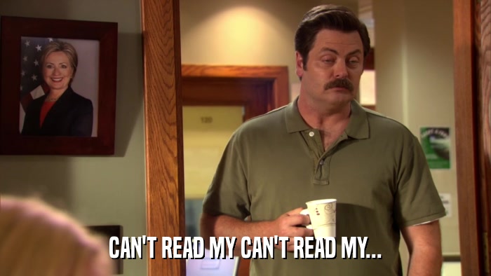 CAN'T READ MY CAN'T READ MY...  