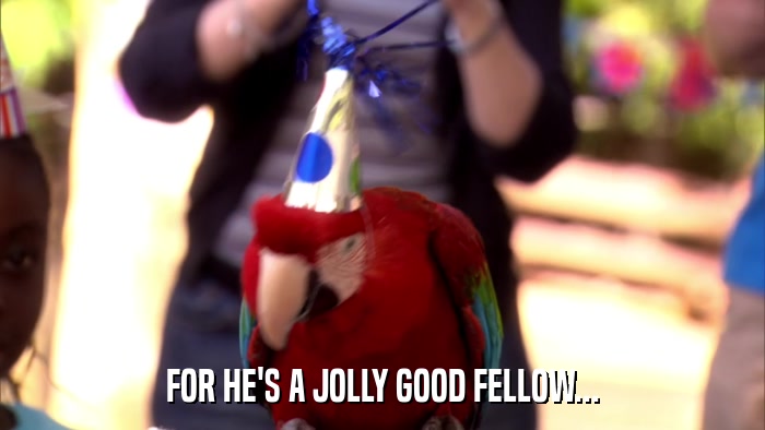 FOR HE'S A JOLLY GOOD FELLOW...  