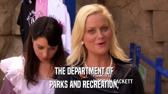 THE DEPARTMENT OF PARKS AND RECREATION, 