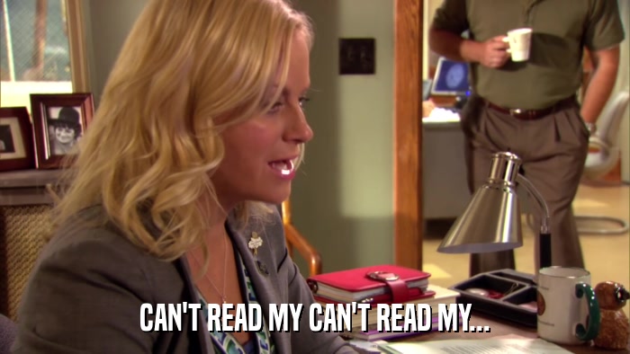 CAN'T READ MY CAN'T READ MY...  