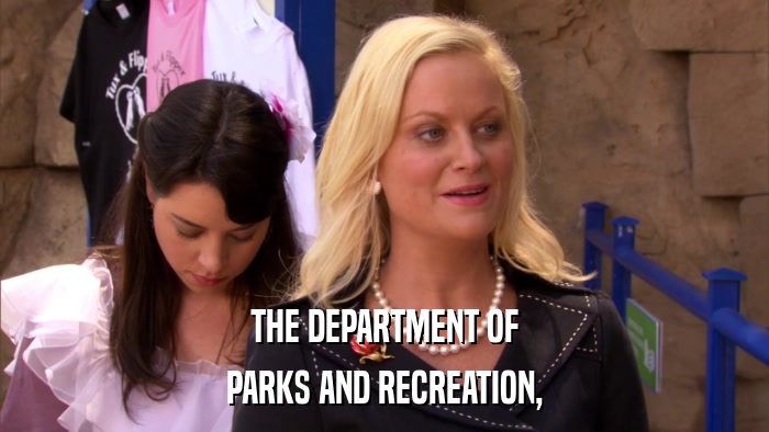 THE DEPARTMENT OF PARKS AND RECREATION, 