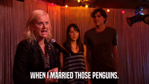 WHEN I MARRIED THOSE PENGUINS.  