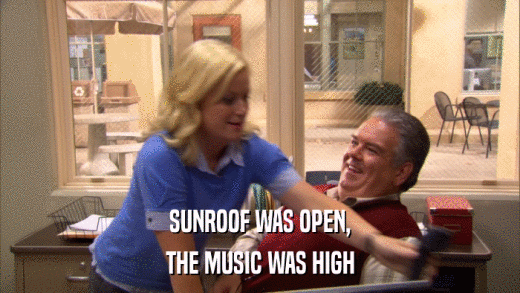 SUNROOF WAS OPEN, THE MUSIC WAS HIGH 