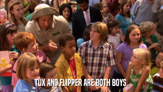 TUX AND FLIPPER ARE BOTH BOYS.  