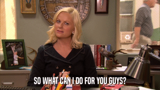 SO WHAT CAN I DO FOR YOU GUYS?  