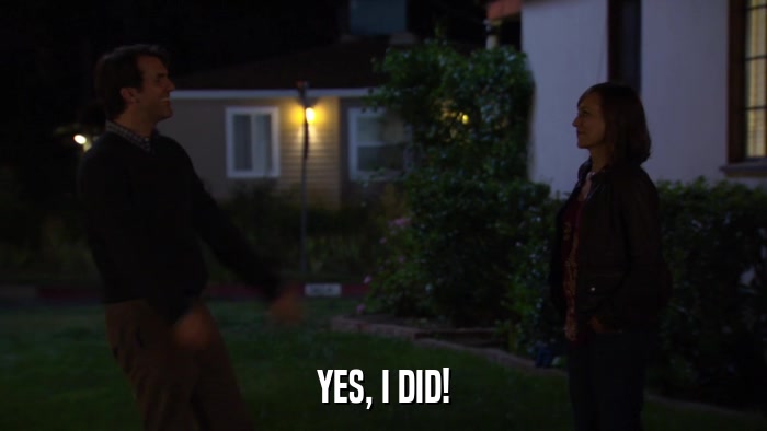 YES, I DID!  