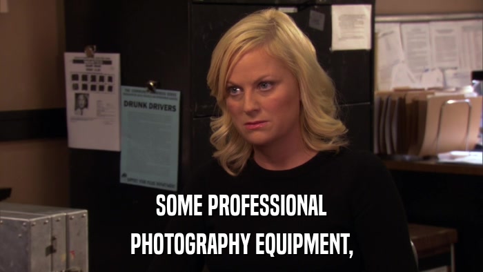 SOME PROFESSIONAL PHOTOGRAPHY EQUIPMENT, 