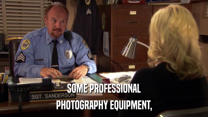 SOME PROFESSIONAL PHOTOGRAPHY EQUIPMENT, 