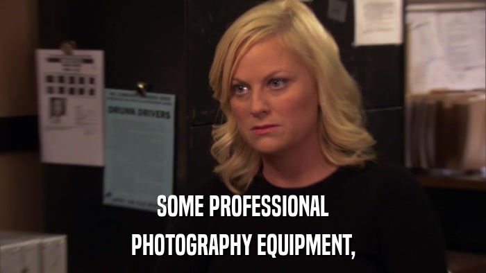 SOME PROFESSIONAL PHOTOGRAPHY EQUIPMENT, 