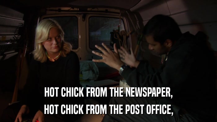 HOT CHICK FROM THE NEWSPAPER, HOT CHICK FROM THE POST OFFICE, 