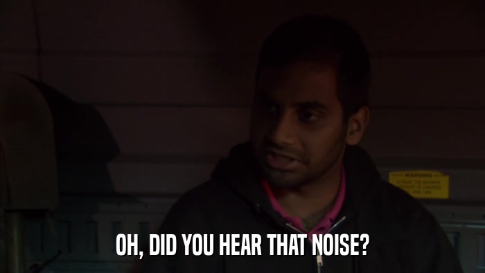 OH, DID YOU HEAR THAT NOISE?  
