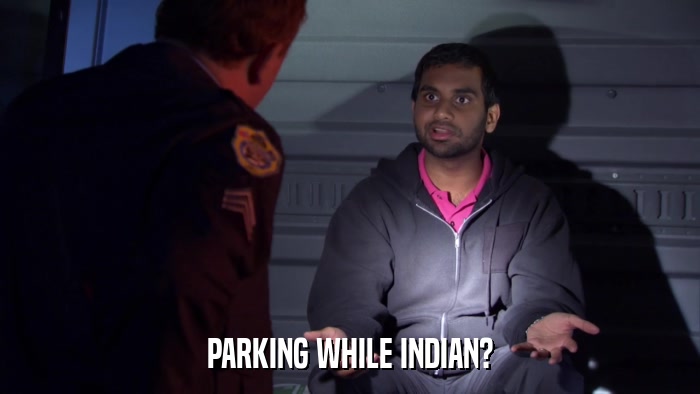 PARKING WHILE INDIAN?  